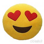 Coussin Oreiller Emoticône  Emoji Emoticône Smiley Jaune Ronde Oreiller Peluche Souple Gift 32*32CM - B075F5JDB1